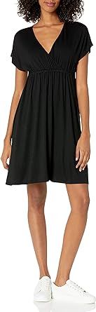 Amazon Essentials Women's Surplice Dress (Available in Plus Size)